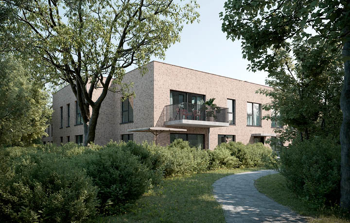 Appartementen met ruime terrassen in mooie parktuin