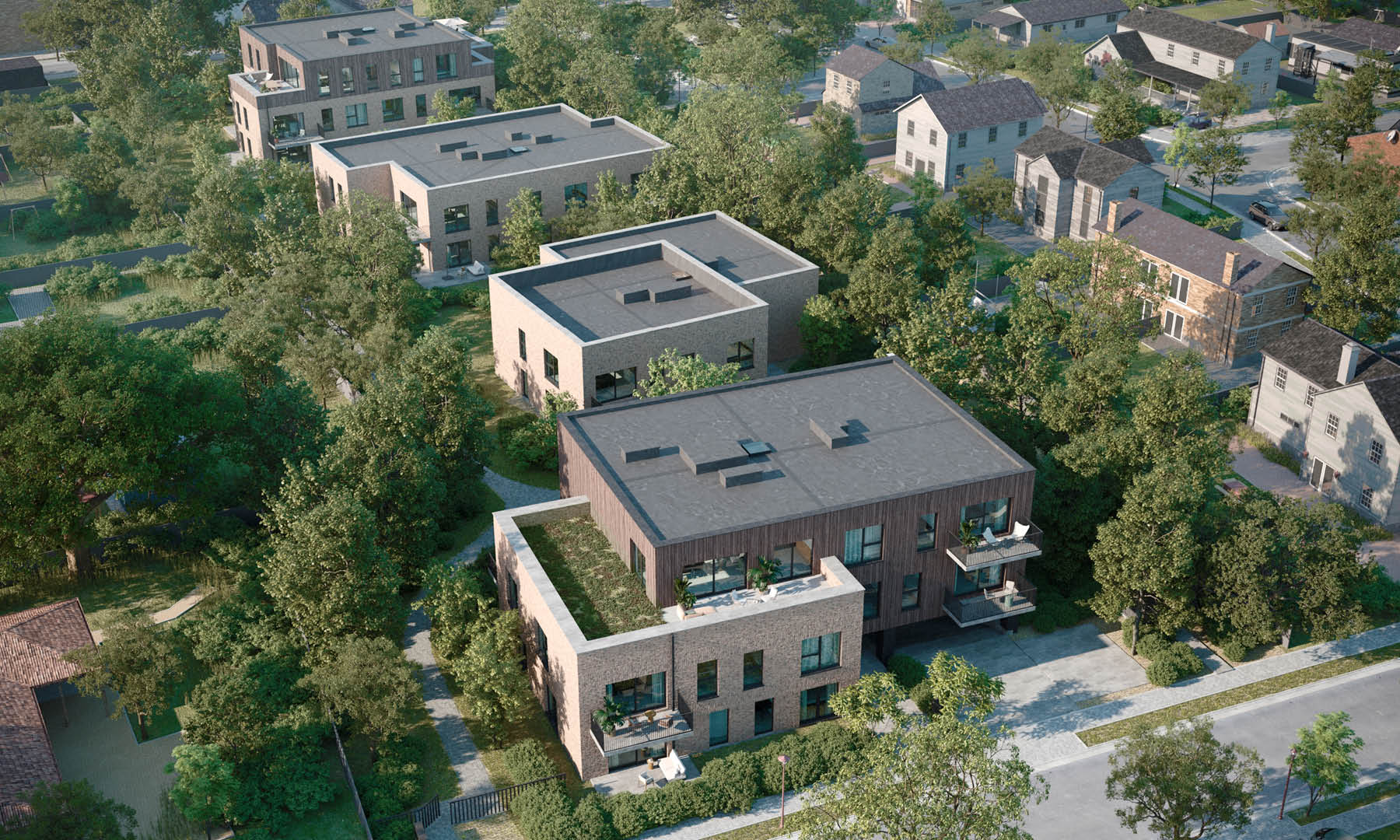 Bird eye overzicht van Residentie Greenhouse